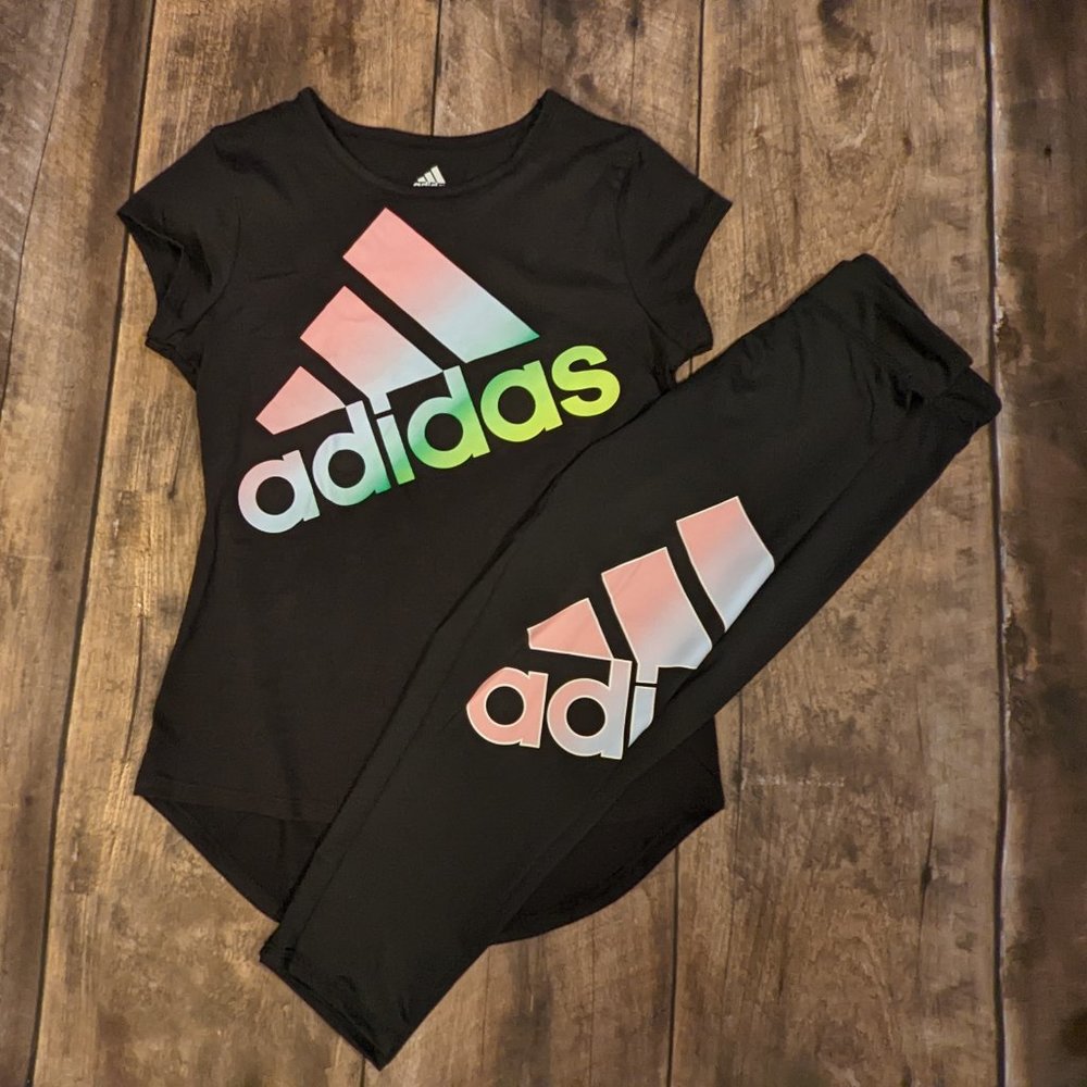Girls Adidas matching set, size M (10-12)